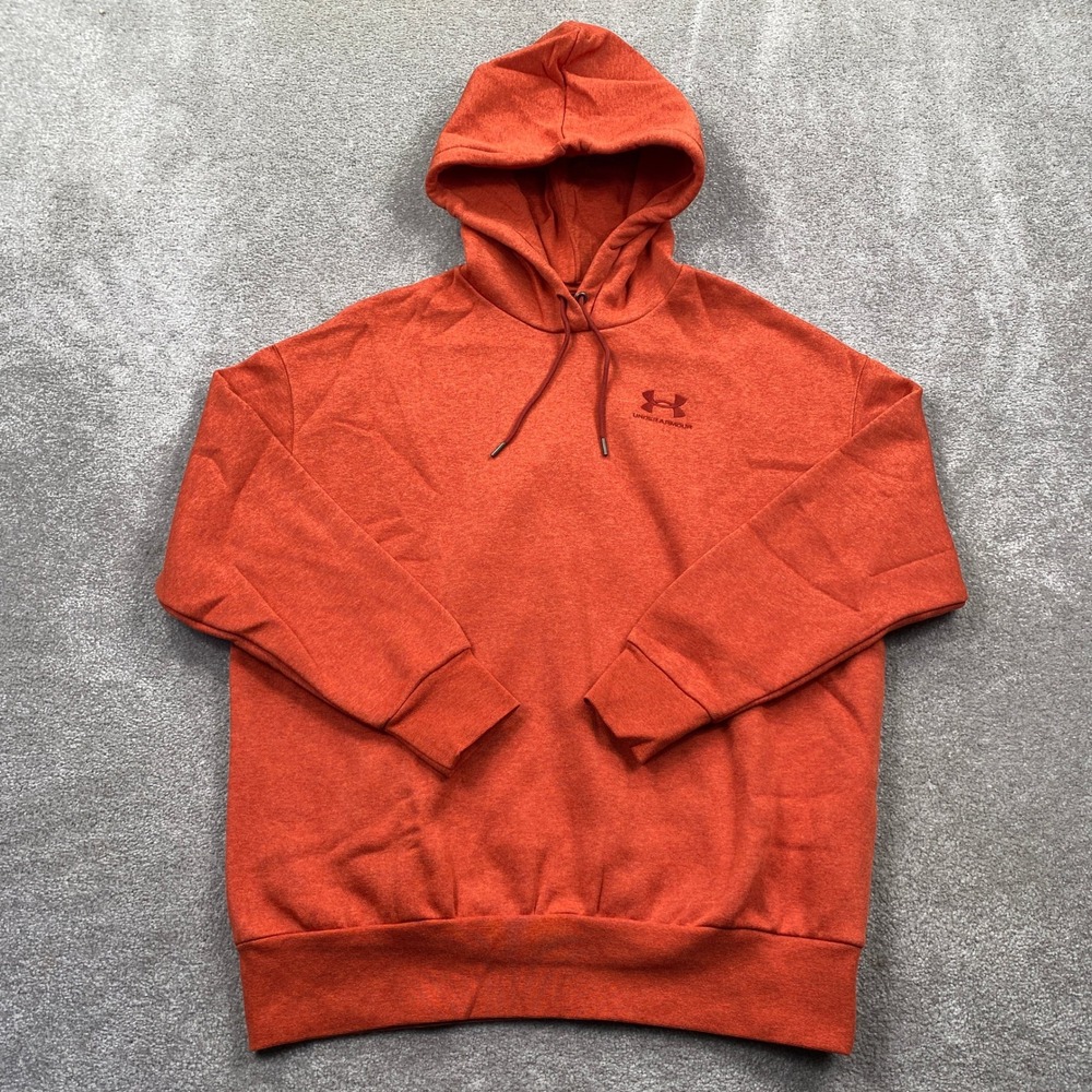 Under Armour Womens Orange‎ Essential Fleece Oversized Hoodie Size S P CH